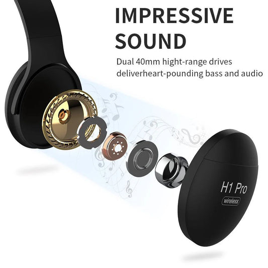 Wireless Bluetooth Headset with 24-Hour Battery, MP3 Mode, Bluetooth 5.0 – Android & iPhone Compatible